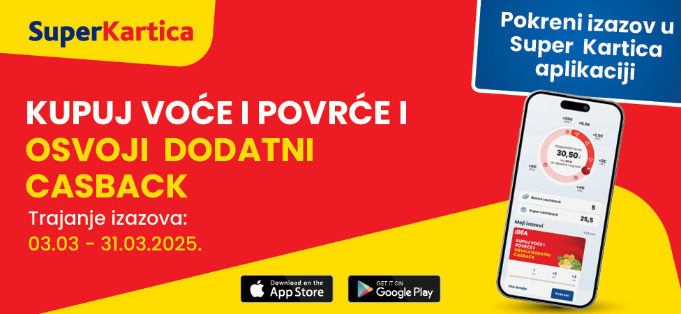 Kupuj voće i povrće za dodatni cashback