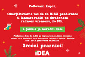Obavještenje o neradnim danima