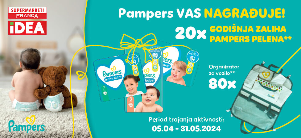 "Pampers vas nagrađuje" - Nova nagradna igra u IDEI i Franci